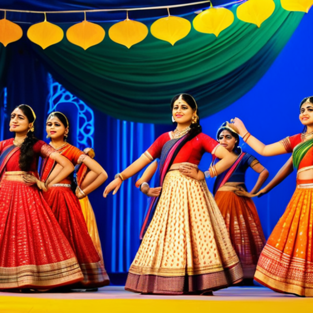 **
"A vibrant cultural festival in Kolkata, showcasing traditional Bengali music and dance, fully clothed performers, appropriate attire, colorful decorations, safe for work, perfect anatomy, natural proportions, family-friendly, professional photography, high quality."
**