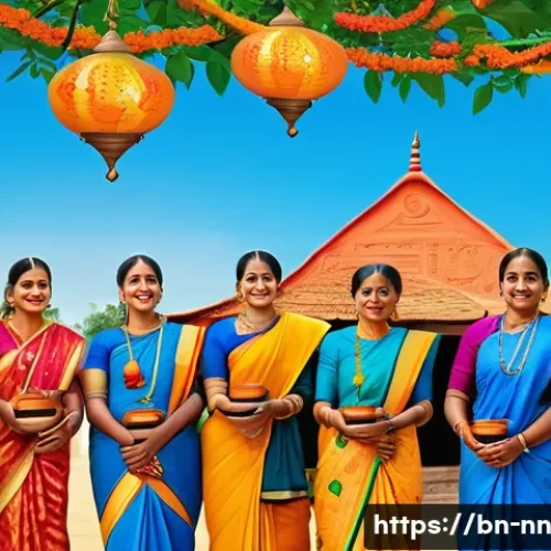 Home 32 지역 정체성을 위한 언론 보도의 중요성 - A vibrant local Bengali festival scene capturing the rich culture and heritage, featuring traditiona...